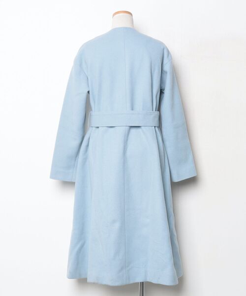 ESTNATION エストネーション＊ノーカラーコート36 ESTNATION（エストネーション） ノーカラーコート 36 ブルー
