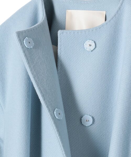 ESTNATION（エストネーション） ノーカラーコート 36 ブルー