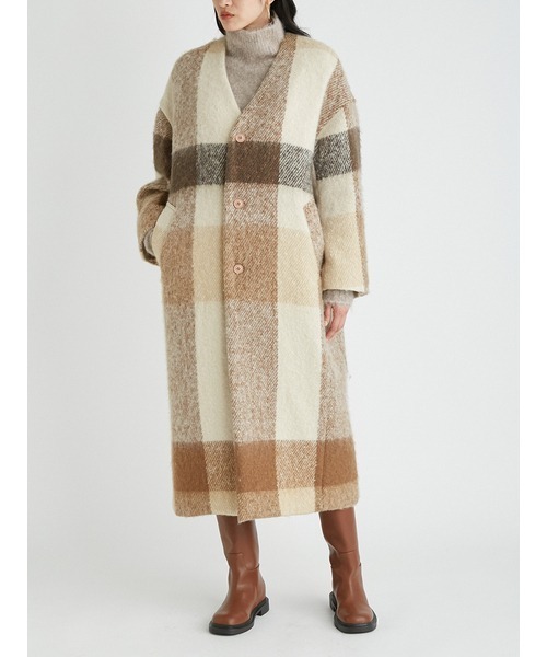 「Mila Owen」 ノーカラーコート 0 ベージュ レディース_画像8