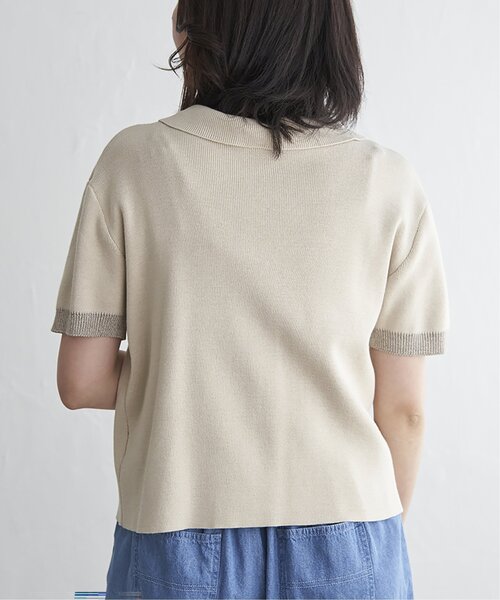 ニット セーター コード刺繍ダブルジップブルゾン レディース VENCE EXCHANGE ニット セーター コード刺繍ダブルジップ