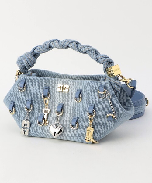2WAY【GANNI】Bou ブー チャーム デニム ミニ ショルダー バッグ GANNI ショルダーバッグ バッグ GANNI/ガニー Ganni Bou Bag