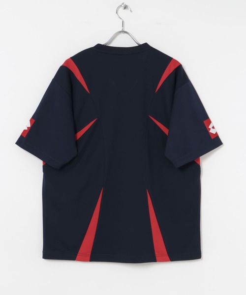 lotto ゲームシャツ　サッカーシャツ　紺　XL lotto ロット サッカーゲームシャツ XL ブルー 青 ナンバー14
