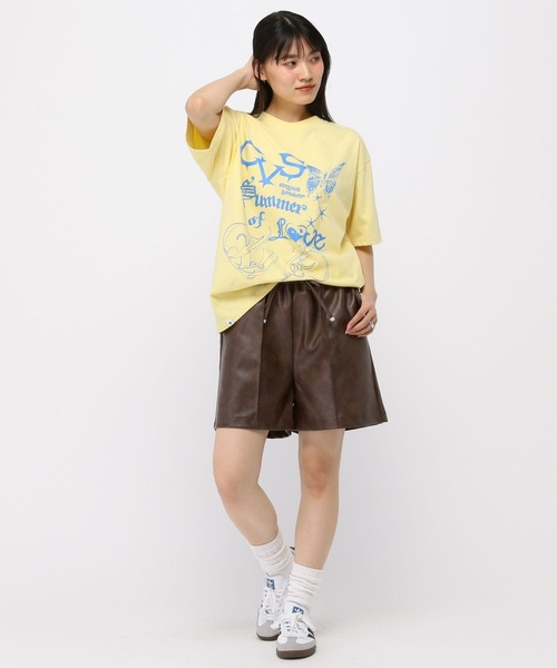 3.3 FIELD TRIP パンツ 3.3 Field Trip／フェイクレザーリボンショート