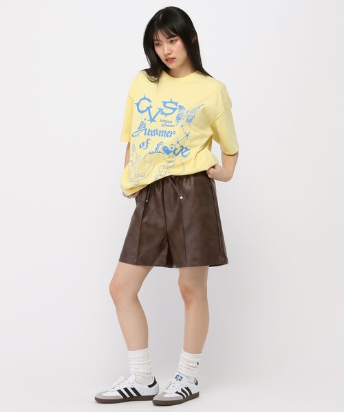 3.3 FIELD TRIP パンツ 3.3 Field Trip／フェイクレザーリボンショート