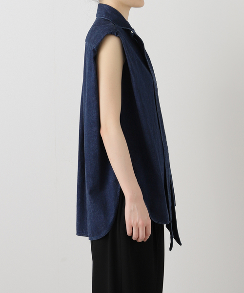 pois ポワ ブラウスT blouse tee ネイビー Petunia Smocked Blouse（シャツ/ブラウス）｜The Barnnet（ザ