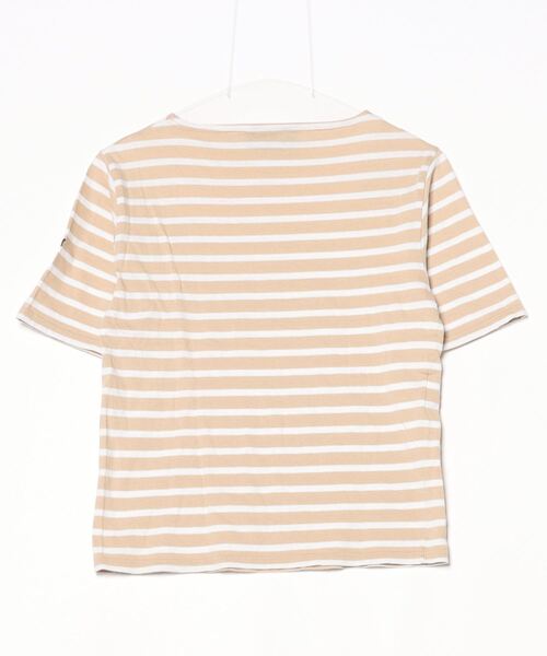 「SAINT JAMES」 ボーダー柄半袖カットソー 1 ベージュ レディース