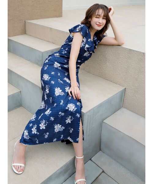 dazzlin（ダズリン） ワンピース 「藤井サチコラボ」デルフィニウム