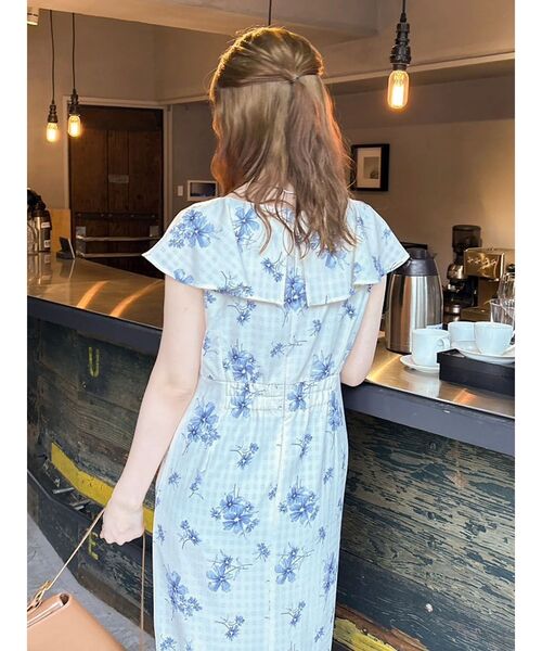 ♡　dazzlin ワンピース dazzlin（ダズリン） ワンピース 「藤井サチコラボ」デルフィニウム