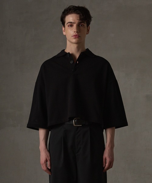 【セール】 GRANCY 「GRANCY」 長袖ポロシャツ M ブラック メンズ トップス