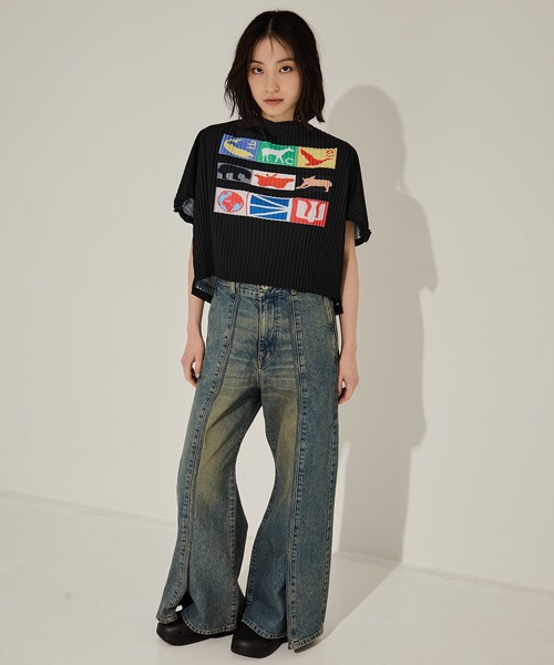 YOHEI OHNO tシャツ 「YOHEI OHNO/ヨウヘイオオノ」Pleats T