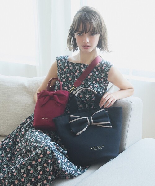 TOCCA トートバッグ RIBBON KNOT CANVASTOTE キャンバストート