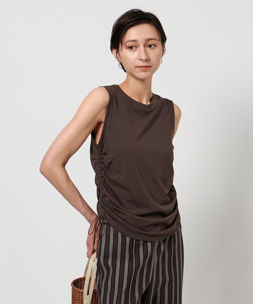 UNITED ARROWS tシャツ サイドシャーリング ノースリーブ
