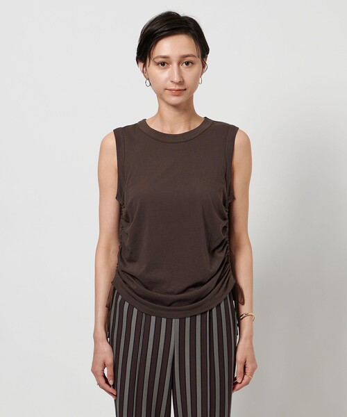 最終お値下げ【美品】UNITED ARROWS フリルノースリーブTシャツ スウェット＆フリル ノースリーブ トップス｜ユナイテッド