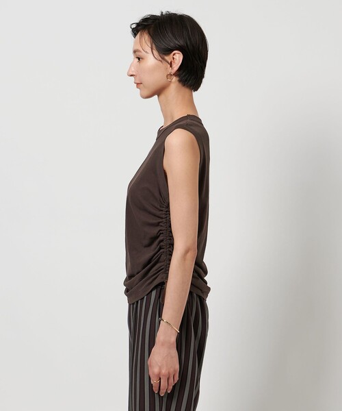 UNITED ARROWS tシャツ サイドシャーリング ノースリーブ
