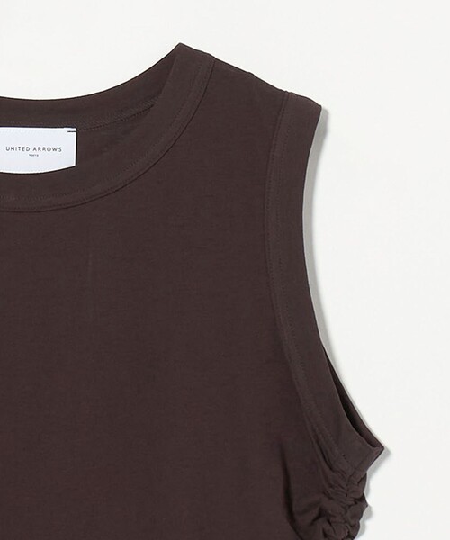 UNITED ARROWS tシャツ サイドシャーリング ノースリーブ