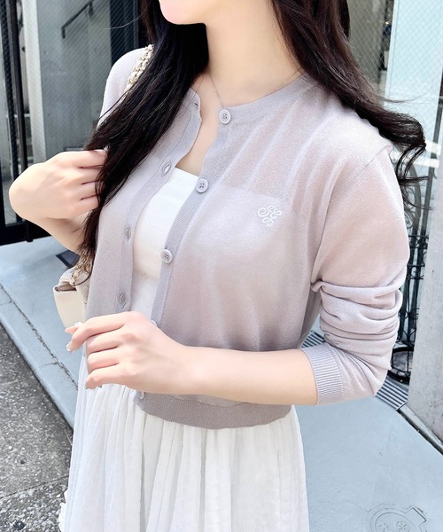 INGNI（イング） カーディガン 「WEB限定」胸ロゴシアーニット