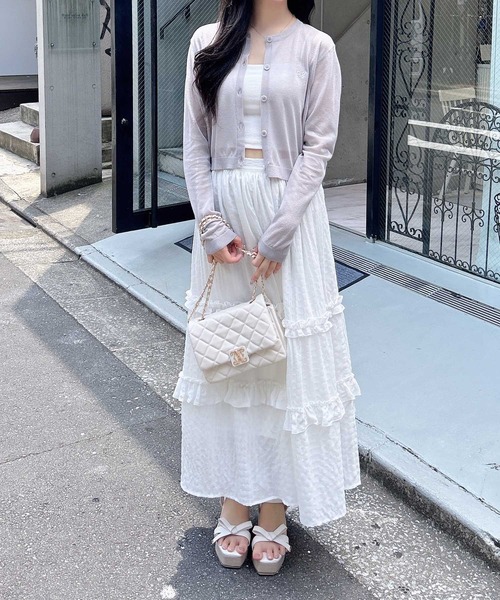 INGNI（イング） カーディガン 「WEB限定」胸ロゴシアーニット