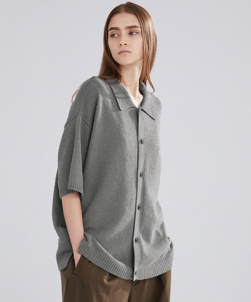 LUENNA シャツ 「LUENNA」Soft Pile Knit Shirt / ソフトパイルニット