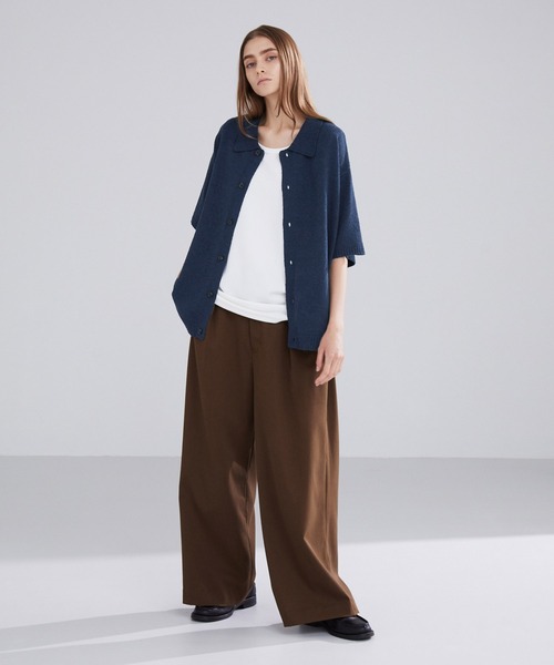 LUENNA シャツ 「LUENNA」Soft Pile Knit Shirt / ソフトパイルニット