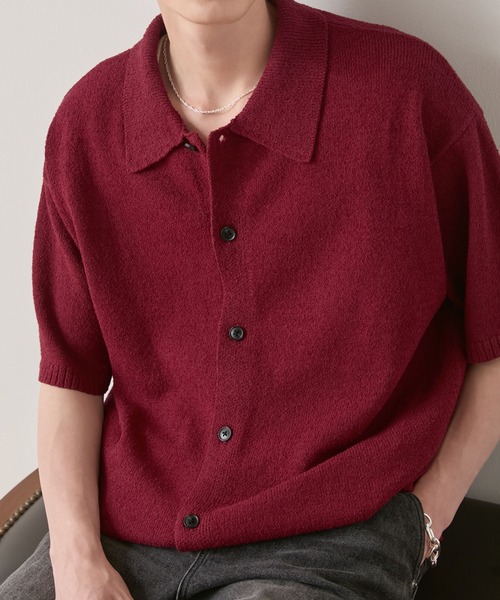 LUENNA シャツ 「LUENNA」Soft Pile Knit Shirt / ソフトパイルニット 