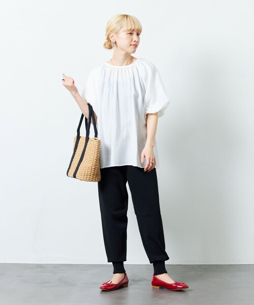 「FREAK'S STORE」 イージーパンツ MEDIUM ブラック レディース_画像2