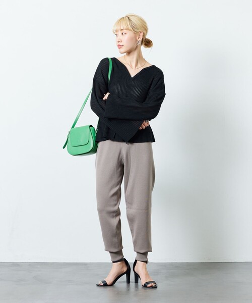 「FREAK'S STORE」 イージーパンツ MEDIUM ブラック レディース_画像8