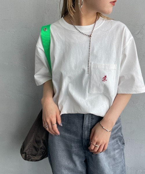 「Gramicci」 半袖Tシャツ L ホワイト レディース