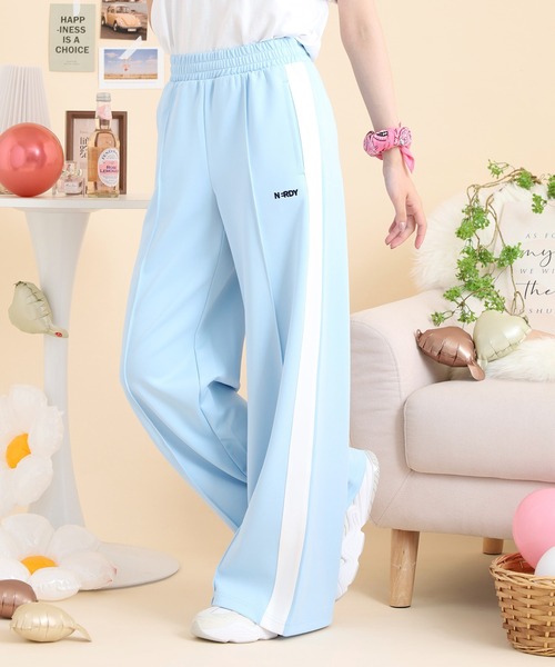 NERDY ワイドパンツ スウェットパンツ ジャージ カラーブロック