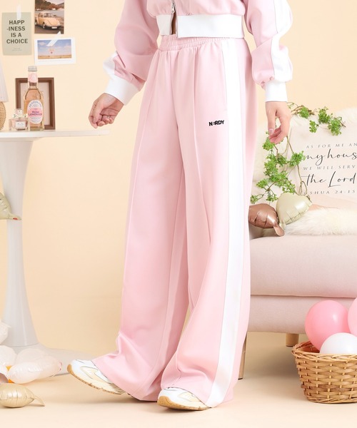 Nerdy のベロアのパンツ　3セット NERDY ワイドパンツ スウェットパンツ ジャージ カラーブロック
