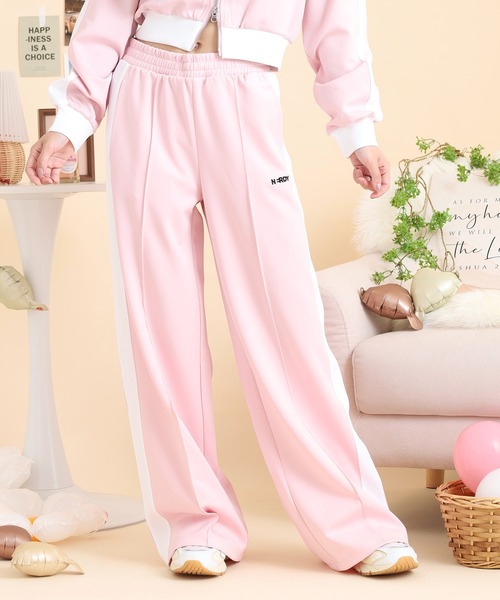 NERDY ワイドパンツ スウェットパンツ ジャージ カラーブロック