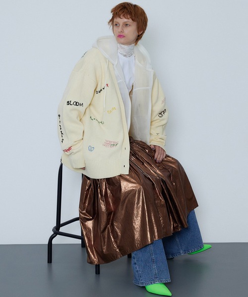 MAISON SPECIAL（メゾンスペシャル） フレアスカート FREE シルバー