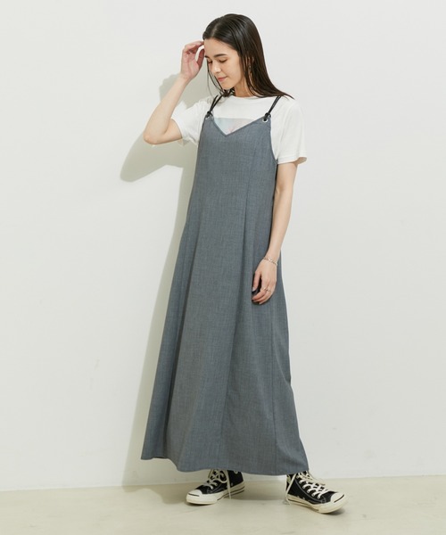 「LE CERCLE par rope'」 キャミソールワンピース FREE ブラック レディース_画像6