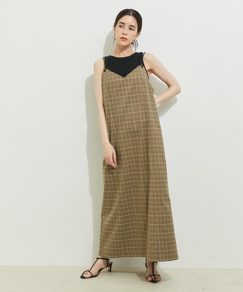 「LE CERCLE par rope'」 キャミソールワンピース FREE ブラック レディース_画像8