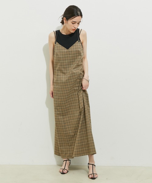 「LE CERCLE par rope'」 キャミソールワンピース FREE ブラック レディース_画像9