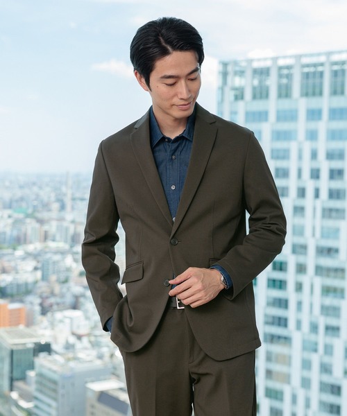 【美品】MAURIZIO BALDASSARI テーラードジャケット ストレッチ GLOBAL WORK ジャケット テーラードジャケット アーバン