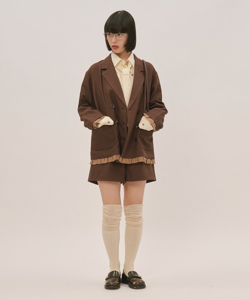 loin nuit フリルレイヤードデザインジャケット frill layered design jacket / フリルレイヤードデザイン