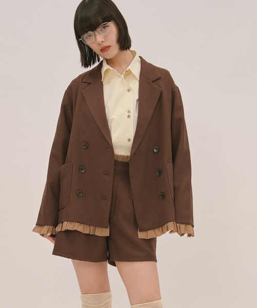 loin nuit ジャケット テーラードジャケット frill layered