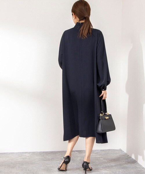 ネイビー 長袖 ひざ丈ワンピース 38 NOLLEY'S（ノーリーズ） 長袖ワンピース 38 ネイビー レディース