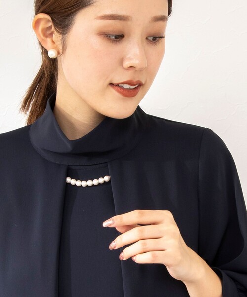 NOLLEY'S（ノーリーズ） 長袖ワンピース 38 ネイビー レディース