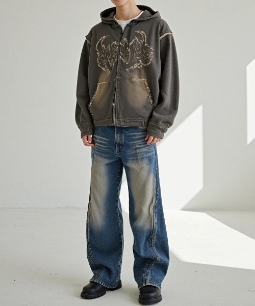 A'gem 9（エージェムナイン） パーカー A'GEM/9 × .kom 「FREE DEE