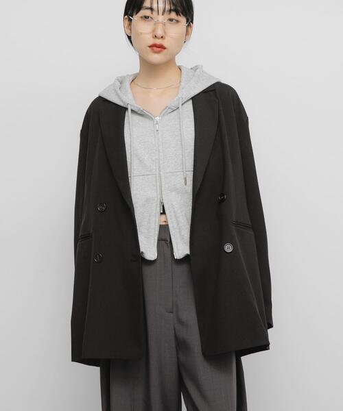 KBF（ケービーエフ） パーカー フロントZIPショートフーディー