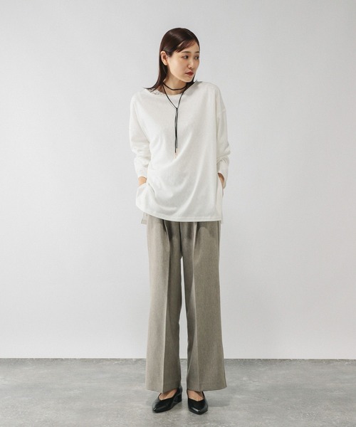 tシャツ スラブボートネックルーズTシャツ/589058 レディース | GLOBAL WORK | 12