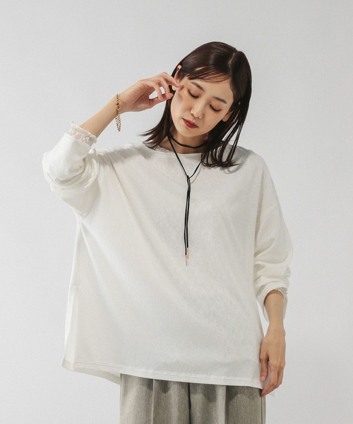 tシャツ スラブボートネックルーズTシャツ/589058 レディース | GLOBAL WORK | 15
