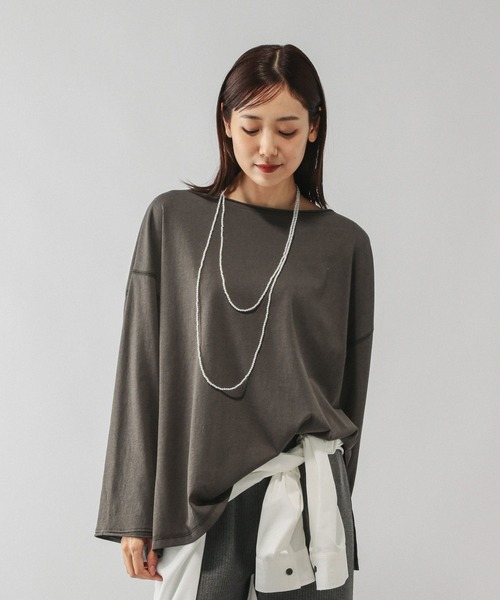 tシャツ スラブボートネックルーズTシャツ/589058 レディース | GLOBAL WORK | 19