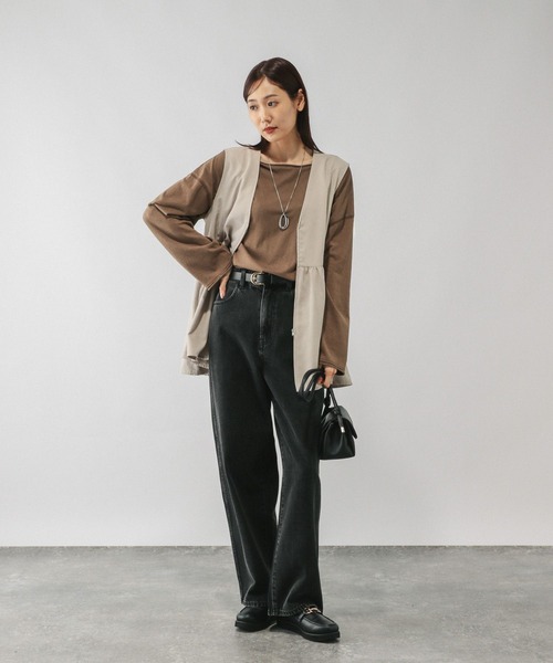 tシャツ スラブボートネックルーズTシャツ/589058 レディース | GLOBAL WORK | 21