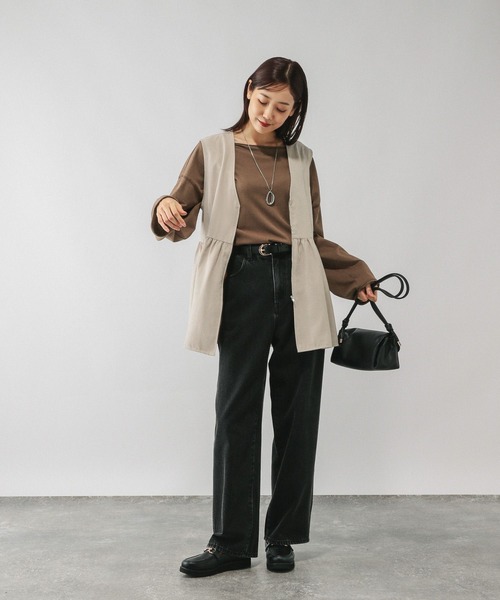 tシャツ スラブボートネックルーズTシャツ/589058 レディース | GLOBAL WORK | 22