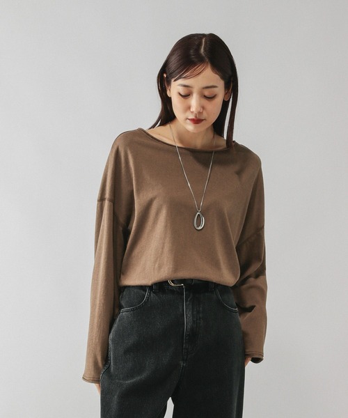 tシャツ スラブボートネックルーズTシャツ/589058 レディース | GLOBAL WORK | 23