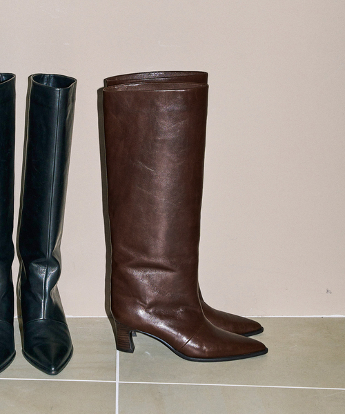 Le talon GRISE 黒 ロングブーツ M Le talon GRISE 黒 ロングブーツ M GRISEタンクソールニットロング