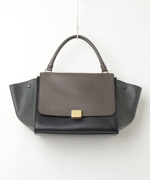 CELINE ブラウンレザーハンドバッグ CELINE セリーヌ ビッグバッグ スモール ハンドバッグ
