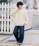セーター ニット 新色追加 オーバーサイズ畦編...の詳細画像3